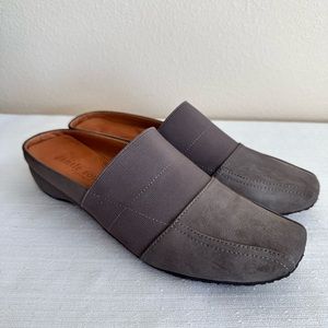 Gentle Souls Iso Mule Taupe Leather Band Wedge Slide Mules Women’s 8.5M